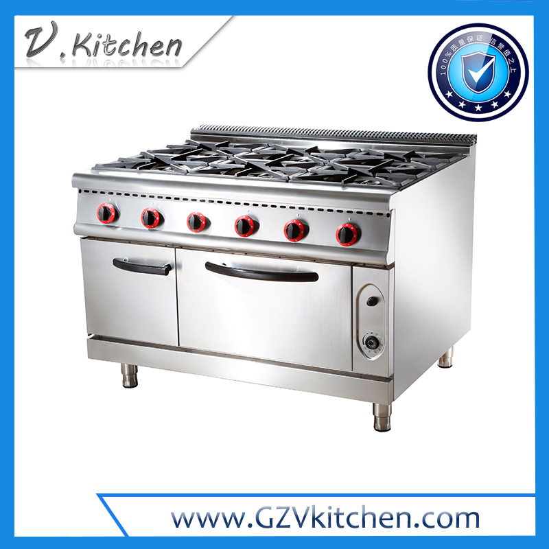 Gas 6-Open Burner on Gas Oven