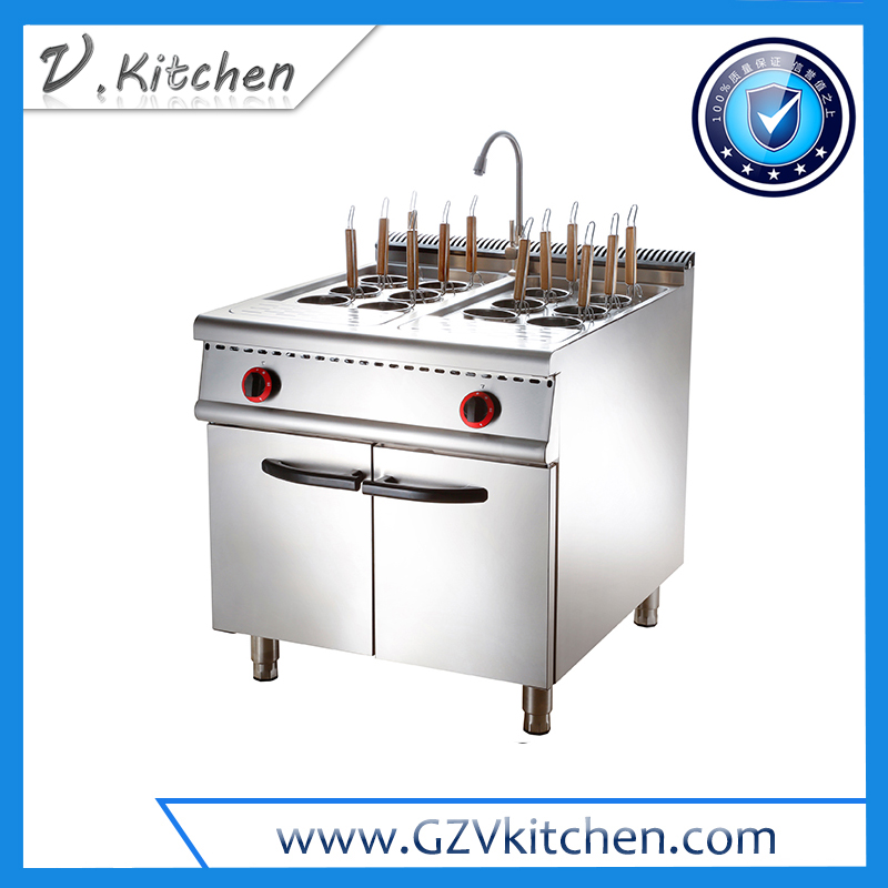 2-Tank Gas Noodle Cooker on Cabinet
