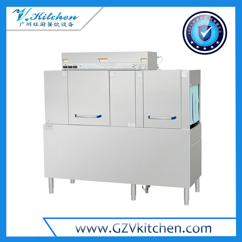 Conveyor Dishwasher with 1-Wash 2-Rinse
