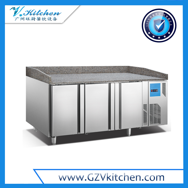 Backing Tray Counter Chiller 3-Door & Marble Top