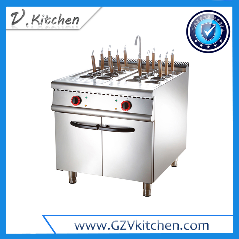 Electric 2-Tank Noodle Cooker on Cabinet