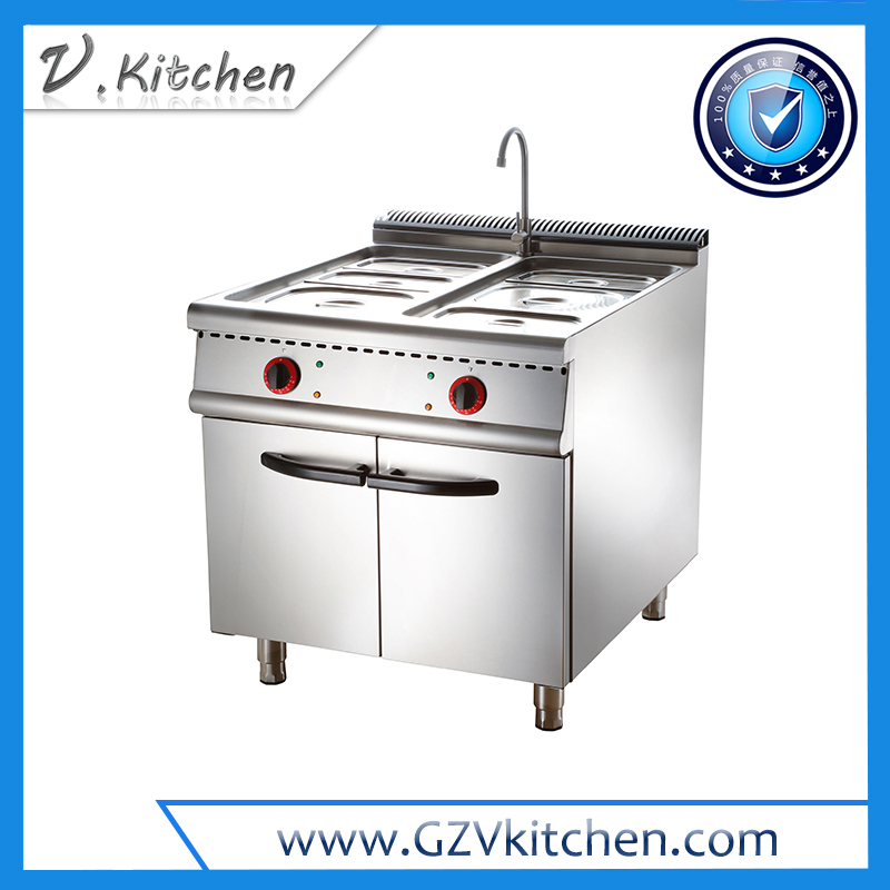 Electric 2-Tank Bain-Marie on Cabinet